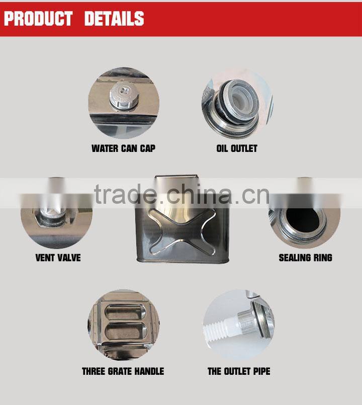 10L Stainless Steel Metal Jerry Can With UN Certifications
