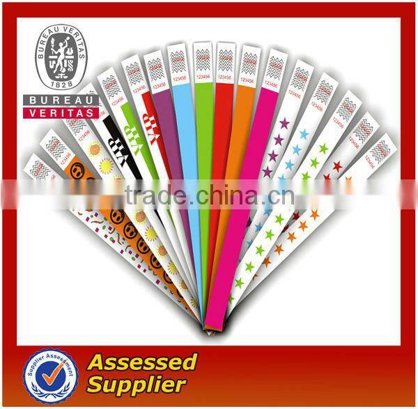 Printed tyvek wristbands