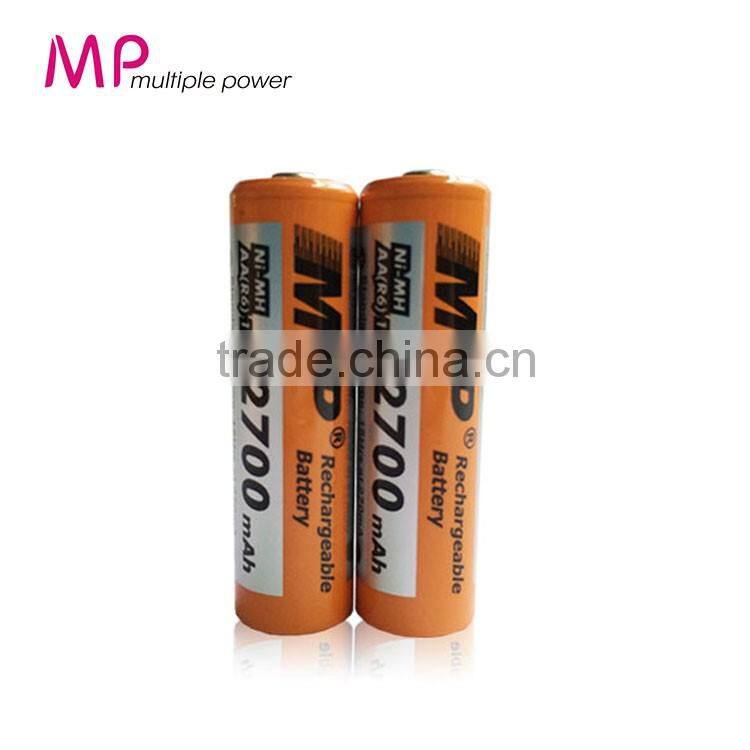 2016 Rechargeable Battery Newest Product MP NI-MH AA 2700 mAh 1.2v Electric Car Battery