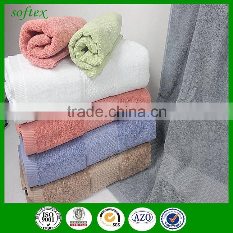 china factory wholesale solid coor 100% cotton eco-friendly hotel towel set with dobby