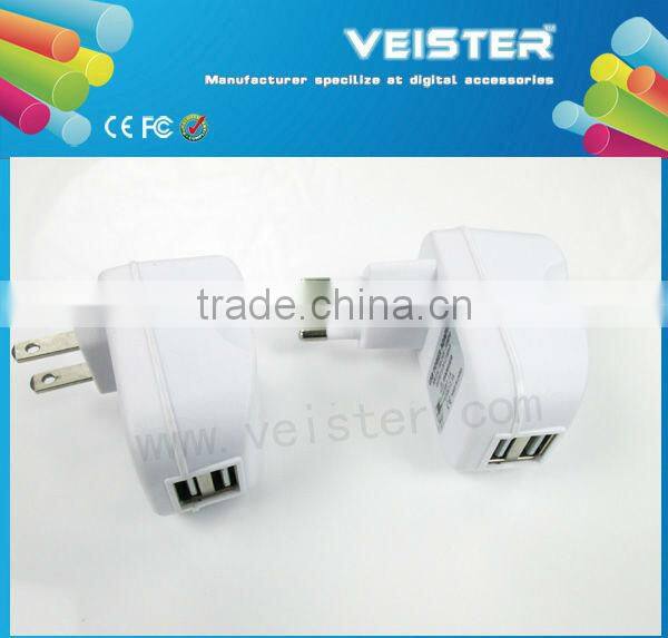 EU socket Multi Colour Wall USB Charger for Iphone,for Ipod