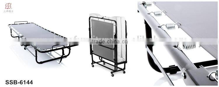 China Factory Home Bedroom Cheap Modern Steel Single Folding Beds