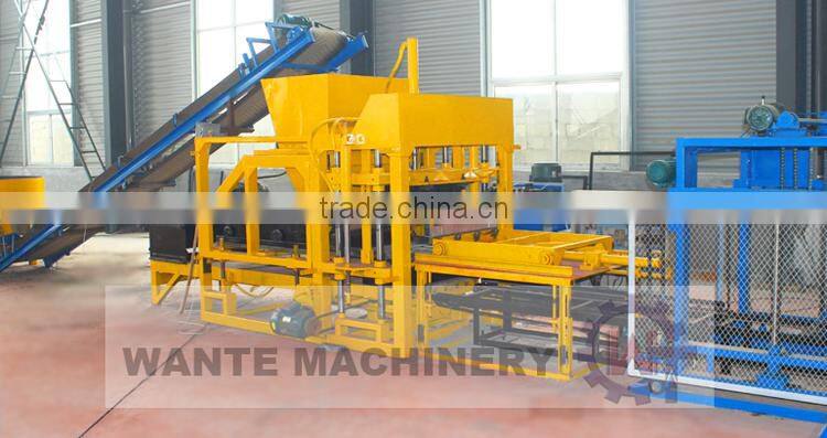 WANTE MACHINERY multi purpose QT4-18 fully automatic and high density concrete block making machine
