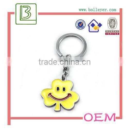 metal keychain with smiley face