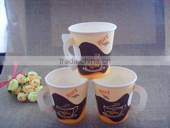12oz Disposable Red Thread Hot Coffee Ripple Wall Paper Cup With Lid