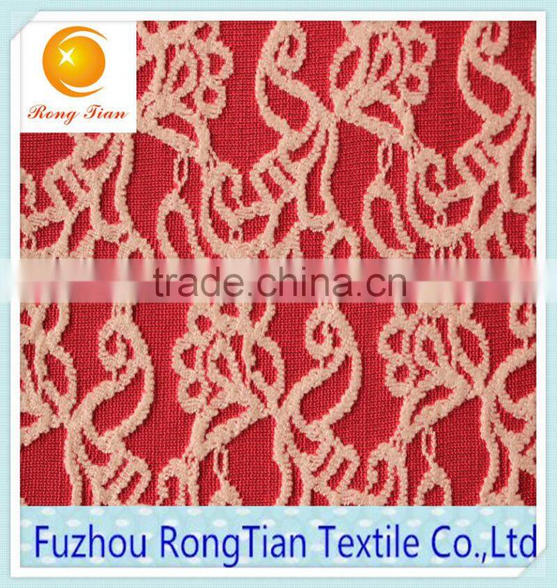 Polyester thick printing knitting lace fabrics for garments