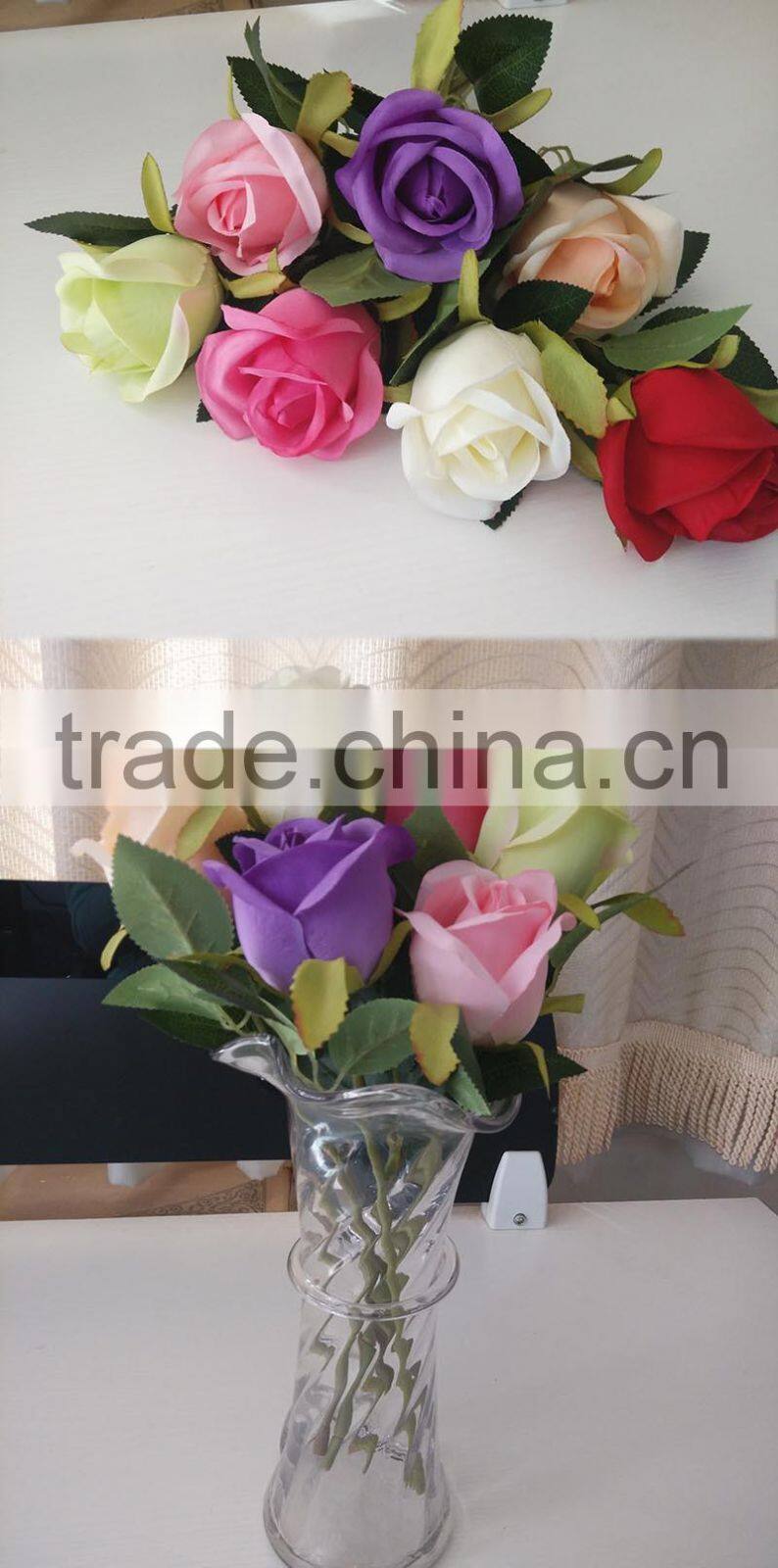 high quality artificial rose fabric flower