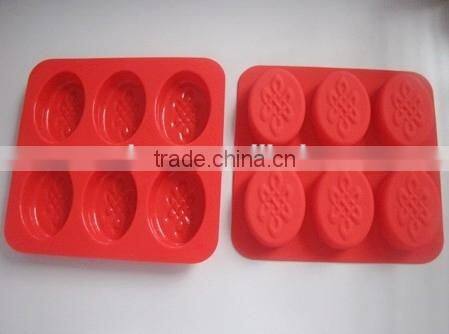 2 cavities handmade silicone soap mould