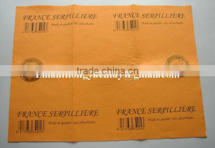 Logo printed orange super absorbent needle punched germany nonwoven floor dust cloth