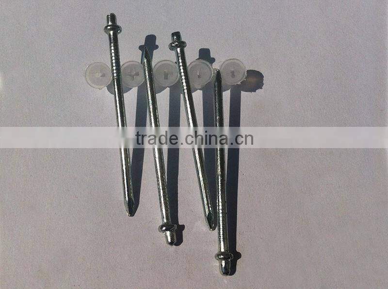Spot Welding Nails With Nylon Caps For Self Adhesive Hanger