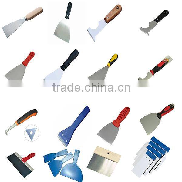 Construction Tools Putty Knife with soft grip,stainless steel blade