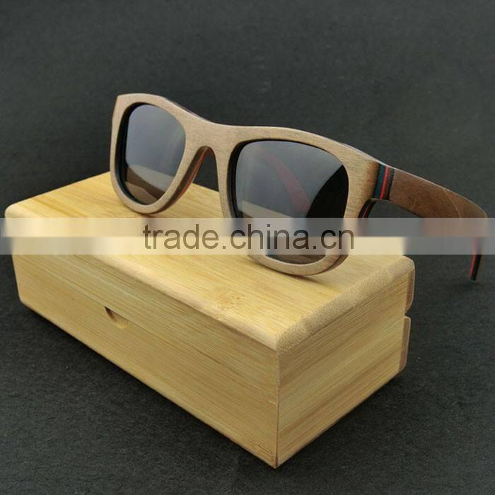 Polarized skateboard colorful wood eyeglasses wood polarized glasses