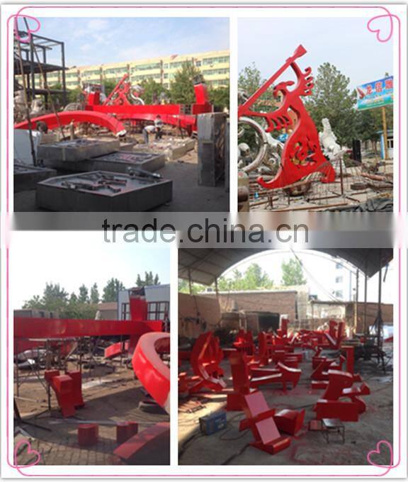 Colorful Stainless Steel Flower Sculpture