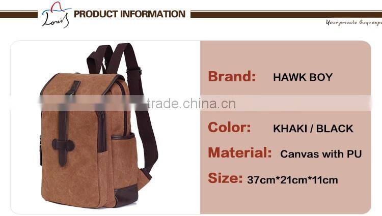 New vintage travelling mens canvas backpack