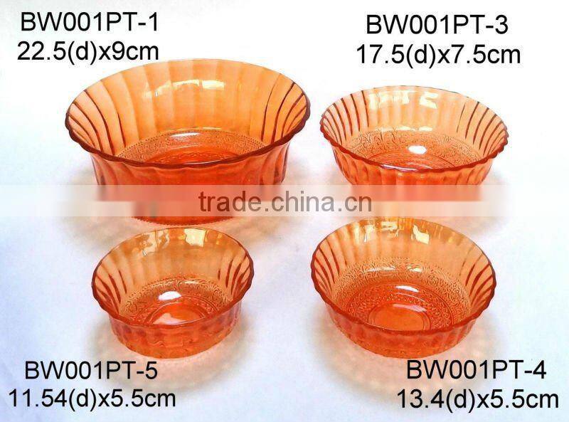 BW023PT painted glass bowl