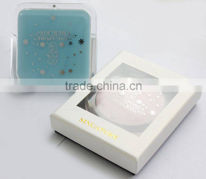 2015 newly round foldable plastic travel mirror,ME108