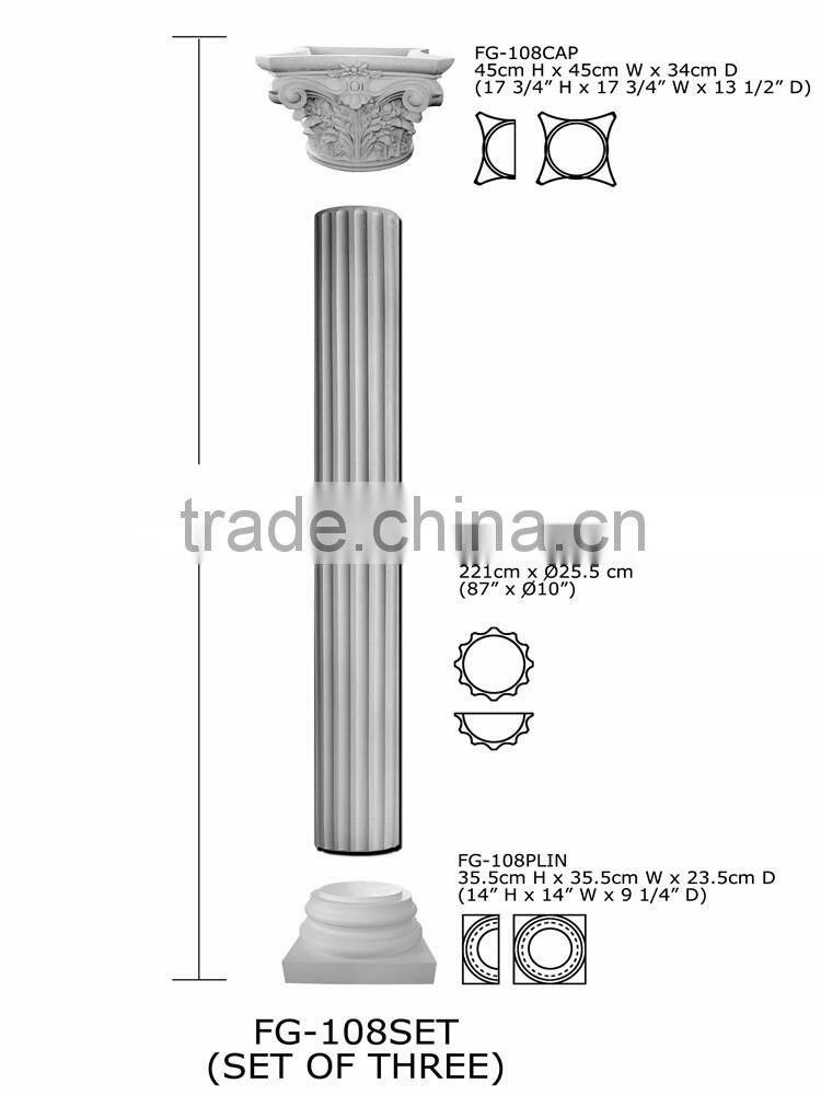 2016 High Quality Good price beautiful polyurethane Roman Corinthian Columns