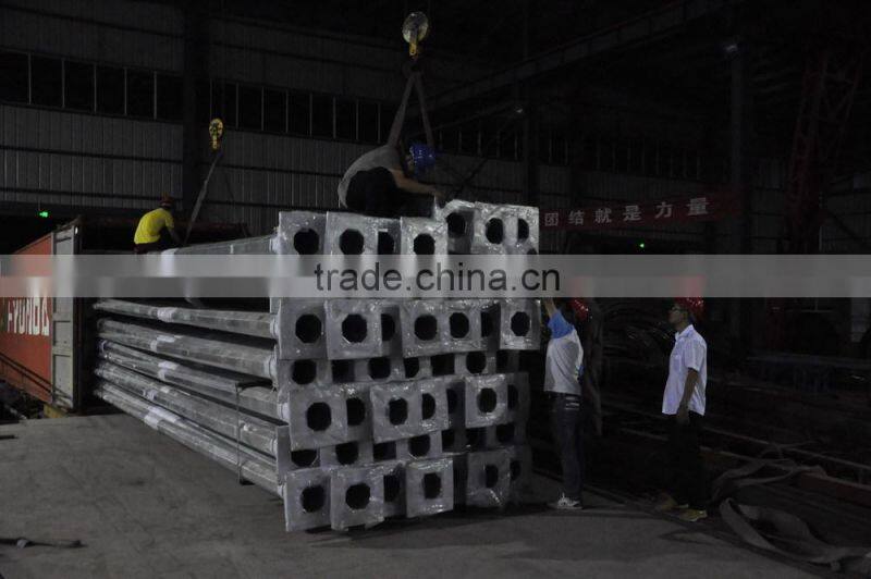 hot dip galvanized and powder coated lamp pole base plate