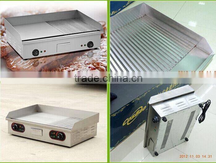 New Stainless Steel Gas Griddle with Gas Fryer