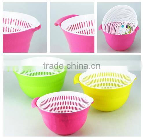 Vegetable Sieve/Fruit Basket/Plastic Basket/sifter/griddle/boult/screen/sieve/Dried Basin/sieve with basin/Colander