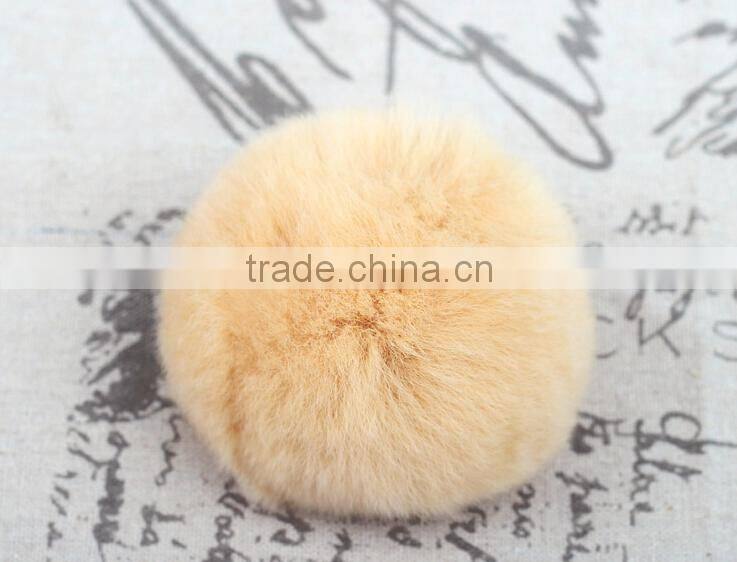 Customize Fashion Colorful Fluffy Ball Keychain / Rex Rabbit Fur Ball