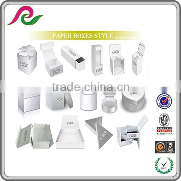 Folding coated paper gift box with handle for packing Christmas gift