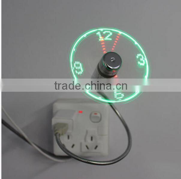 Mini LED USB Fan Clock Flexible Time Display LED Light for Tablet Computer