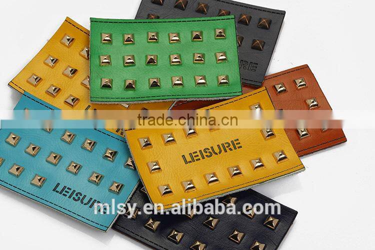 New arrival fashion custom embossed leather patch