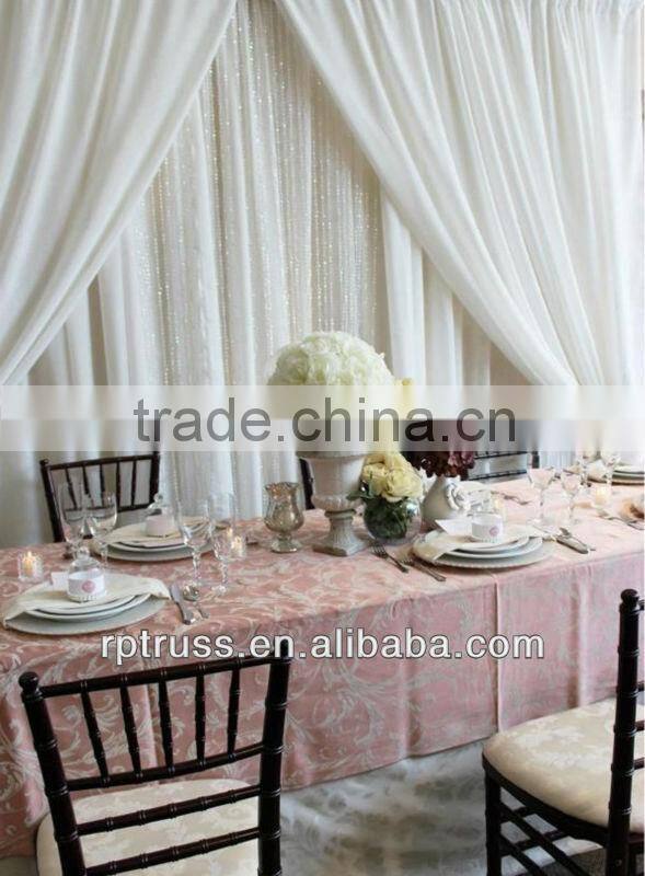 Hot selling wedding pipe drape, portable pipe and drape for wedding