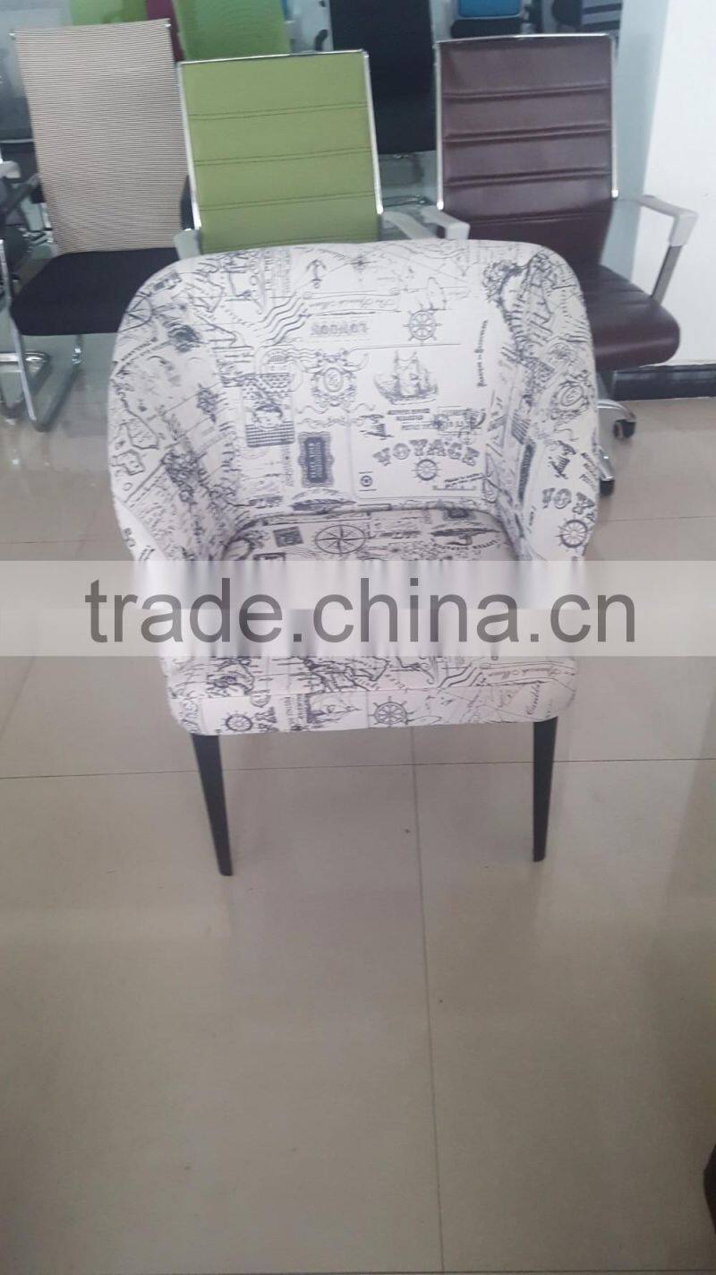 Coffee Shop Colorful Single Sofa Fabric Tub Chair