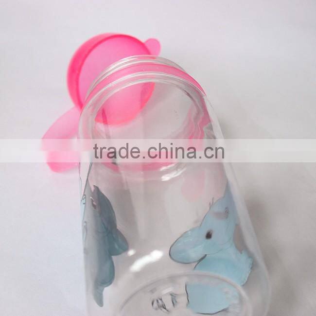 BPA Free 400ml children's plastic water bottle with nozzle