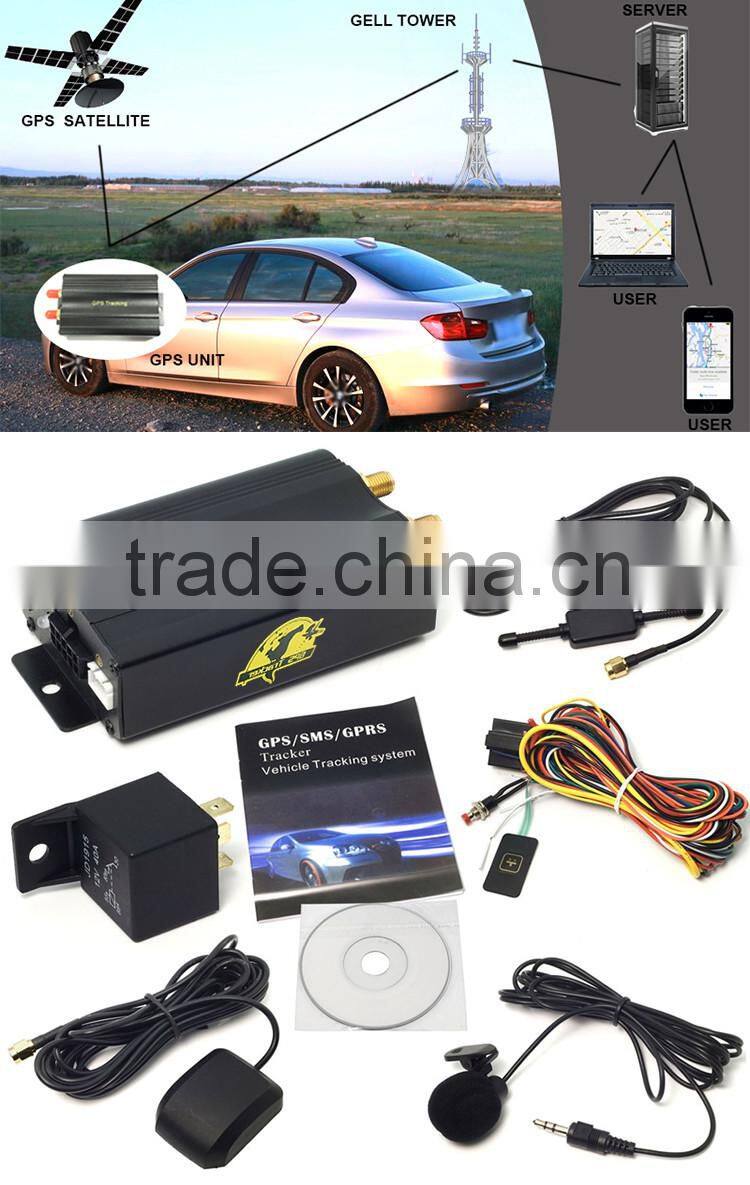 2016 newest vehicle tracker car gps tracker tk103 with real time tracking