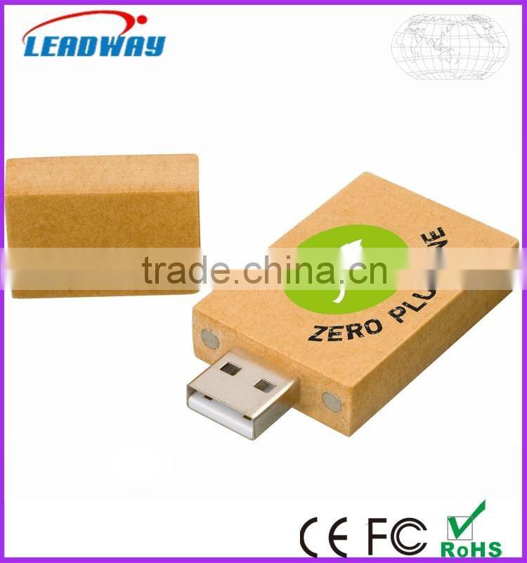 Kraft Paper USB 2.0 Flash Drive, Recycled Paper USB 2.0 Stick