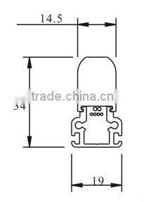 IP66 Waterproof DMX512 Control led profile