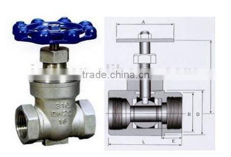 Chinese low price Stainless Steel gate valve pn16