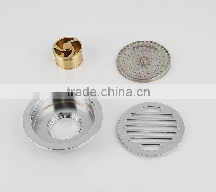 Round Exquisite Linear Floor Drain Chrome Plated Shower Floor Drain Cover Bathroom Accessory