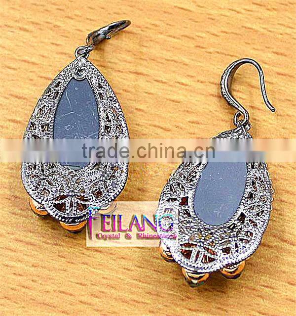 Alloy Earrings Set In Hyacinth Jewelry Crystal Drop Earrings