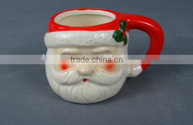 reative hot-selling cartoon red and white ice cream ceramic mug with handle