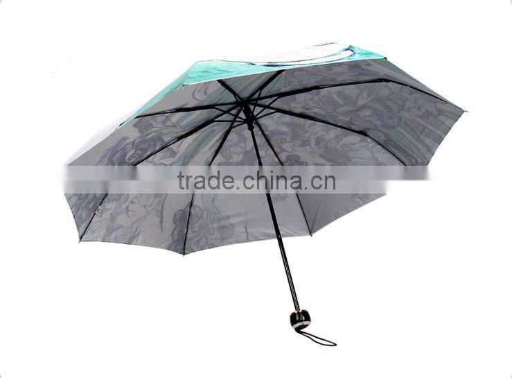 Creative Umbrella 2014 oil painting Hot Sale Promotion Folding Umbrella