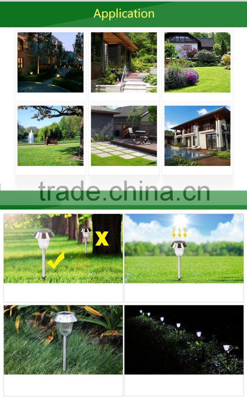 Stainless Steel Insert Type Garden Light LED Solar Lawn Lamp