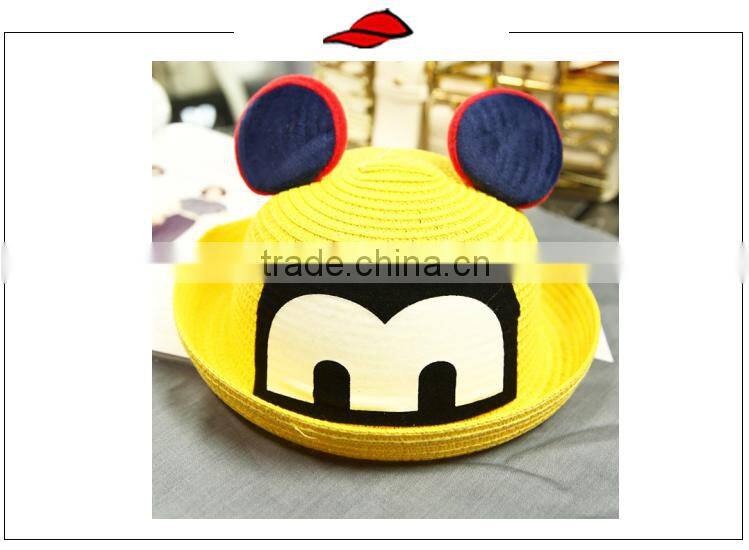 Children summer straw hat sun hat for child