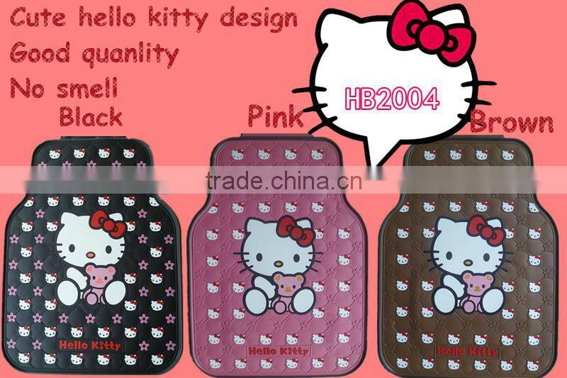 latex environmental car floor mat for hello kitty
