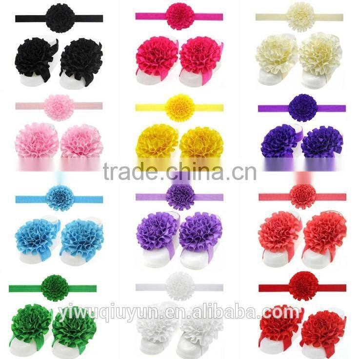 Christmas Style Woven Crochet Elastic Band with feather clips Floral Headband Girls Hair Jewelry Photo Prop Craft