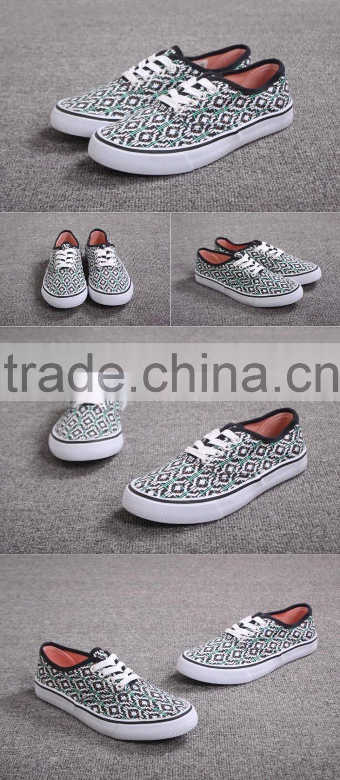 2016 men shoes lots geometry printed canvas vulcanized shoes sneaker shoes