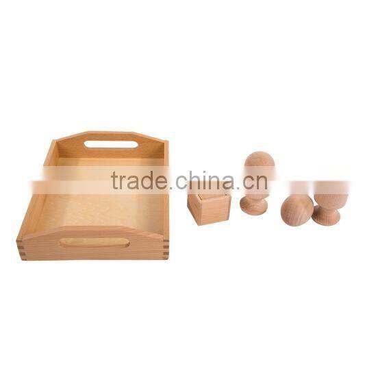 Montessori educational material baby educational toy 3d object fitting exercise