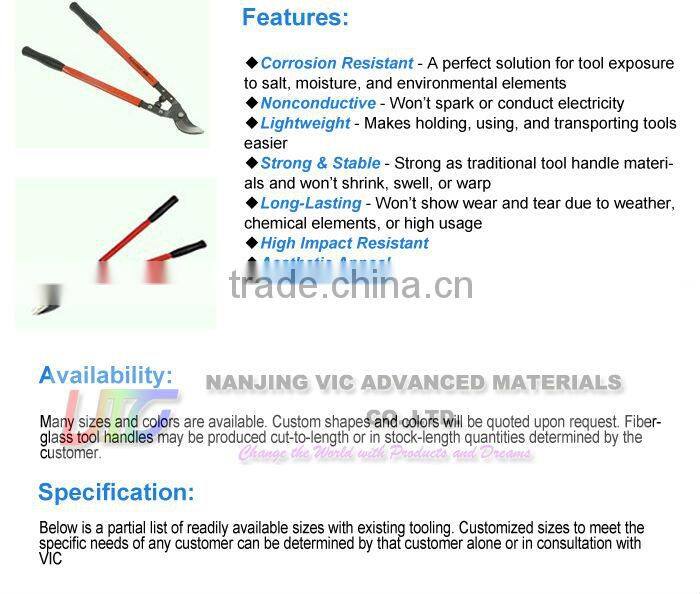 fberglass rod/tube used As Various Kinds Of Tool Handle,Light Weight,High Strength,Smooth Surface,Resists Insect Damage