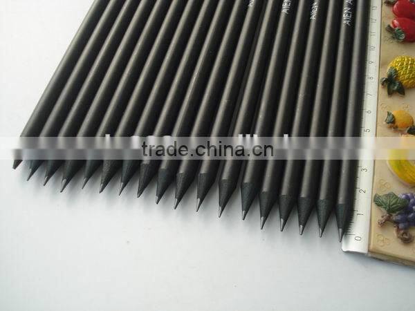 2015 promtional office supply printed black wood pencil with eraser for advertising
