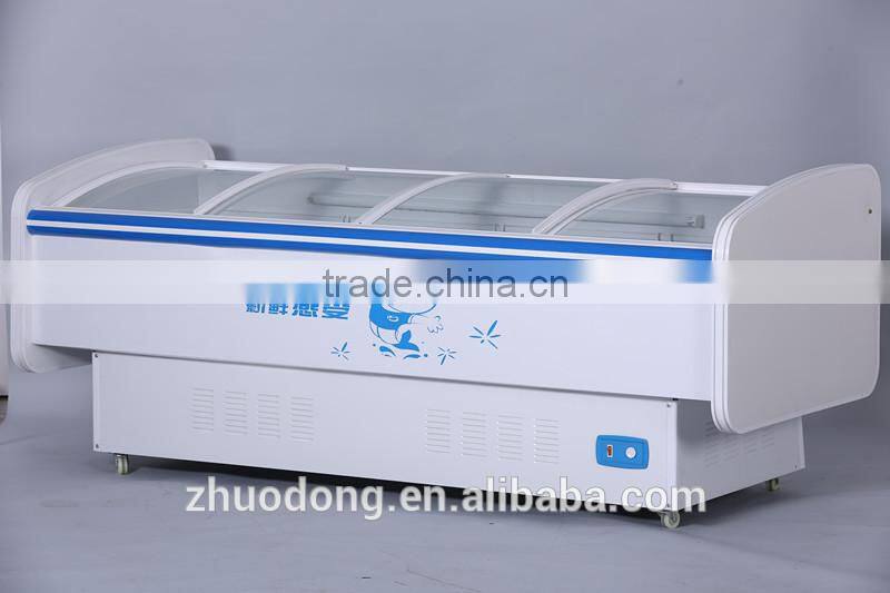 DG-210W used glass door air cooler freezer Island Freezer manufacture by HSTD cheaper price with large quantity