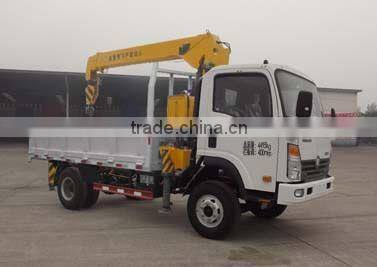 5 ton at 2.5m, truck mounted crane, SQ5S3, best Telescoping Boom Truck Mounted Crane 5 ton.
