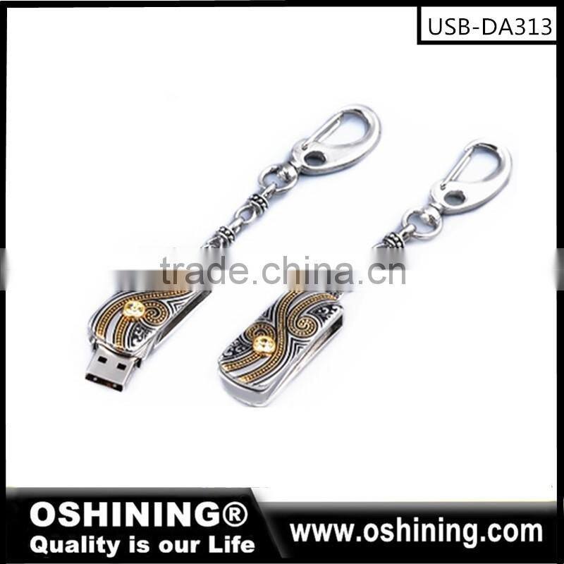 2016 Best selling Jewelry Metal USB flash Drive usb pen drive 8gb(USB-DA306)
